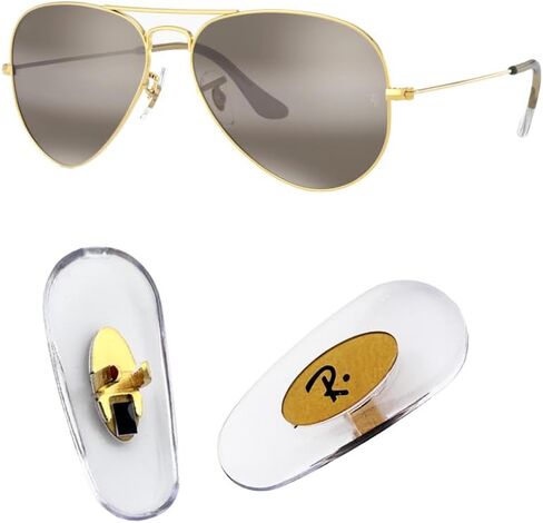 وسادات أنف بديلة لنظارات Ray Ban RB3025 RB3447 طقم إصلاح النظارات الشمسية 16 مم (فضي) in Saudi Arabia