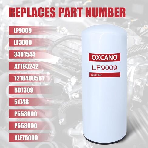 LF9009 Oil Filter Compatible with Ford A Series Truck C F-800 L, International 2000 8000 9000 CO9670 F9370 PayStar COF9670 Replaces 3401544 in Saudi Arabia