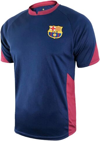 Icon Sports Mens Striker Short Sleeve Game Polyshirt UEFA Champions League Soccer Barcelona, Alternate, Medium in Saudi Arabia