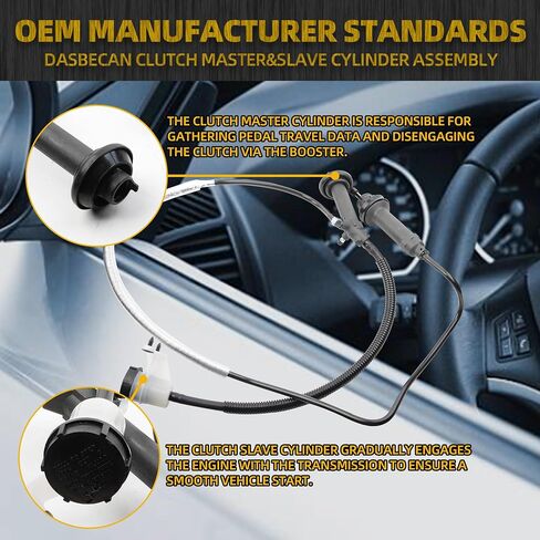 Dasbecan CC649021 Clutch Master&Slave Cylinder Assembly Compatible with Ford F-250 350 450 550 Super Duty 1999-2007 Replace# 136.65620 CM140983 CRS021 CRS023 in Saudi Arabia