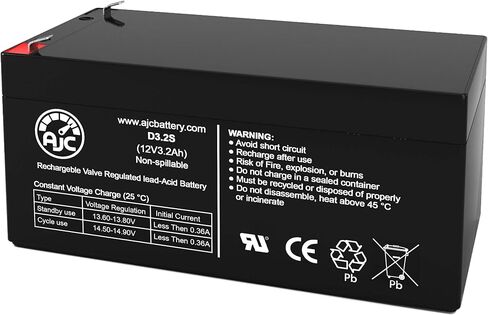 AJC Battery Compatible with National Power NB12-3.5HR 12V 3.2Ah Sealed Lead Acid Battery in Saudi Arabia