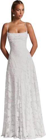 Bedlover Floral Bridesmaid Dresses for Women Long Cowl Neck A-line Formal Evening Party Gowns in Kuwait