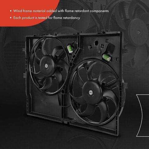 A-Premium Engine Radiator Cooling Fan Assembly Compatible with Select Ram Models - ProMaster 1500 2014-2017, ProMaster 2500 2014-2018, ProMaster 3500 2014-2018, 3.0L - Replace# 68188996AB in Saudi Arabia