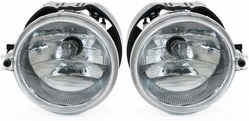 Fog Lights Lamps Assembly Pair for Dodge Challenger 2011-2014/Grand Caravan 2010-2011/Chrysler Town & Country 2010-2013/Dodge Caliber 2010-2012/Jeep Compass 2010-2012 with Bulbs in Saudi Arabia