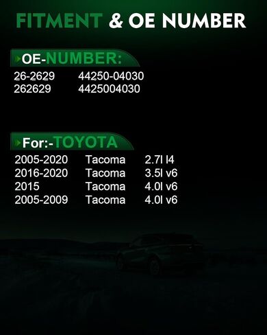 26-2629 رف توجيه وترس هيدروليكي مناسب لـ: -Toyota Tacoma 2005-2020 2.7L، من أجل: -Tacoma 2016-2020 3.5L، من أجل: -Tacoma 2005-2009 2015 4.0L، استبدل OE # 262629 44250-04030 4425004030 in Saudi Arabia
