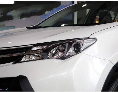 سيارة عدسة المصباح الأمامي غطاء لتويوتا RAV4 2013 20014 2015 المصابيح الأمامية المصابيح الأمامية شفافة عاكس الضوء كشافات قذيفة غطاء مصباح اغطية قبعات ، 1 زوج in Saudi Arabia