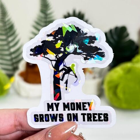 3 أجهزة كمبيوتر تنمو أموالي على ملصقات الأشجار مضحكة مسلفة متسلق مضحكة التخليص القطع الخشن للمنشار أموالي تنمو على ملصقات الأشجار محمول زجاجة الهاتف خوذة قبعة صلبة قبعة مضحكة 3 "x3" in Kuwait