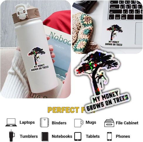 3 أجهزة كمبيوتر تنمو أموالي على ملصقات الأشجار مضحكة مسلفة متسلق مضحكة التخليص القطع الخشن للمنشار أموالي تنمو على ملصقات الأشجار محمول زجاجة الهاتف خوذة قبعة صلبة قبعة مضحكة 3 "x3" in Kuwait