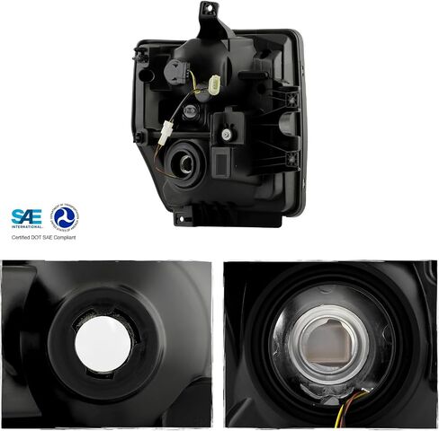 AKKON - يناسب 2008-2010 Ford F250 F350 F450 F550 المصابيح الأمامية السوداء فائقة التحمل مع إشارة الانعطاف المتسلسلة LED in Saudi Arabia