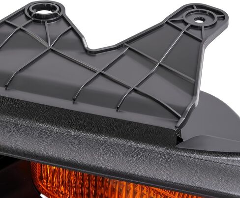 HECASA زوج حواف المصباح الأمامي مع ضوء إشارة الانعطاف متوافق مع 2008-2019 Ford E150 E250 E350 Super Duty Truck Pickup Headlamp Cover Door Bezel Trim Yellow Lens Black Bezel Left & Right Side in Saudi Arabia