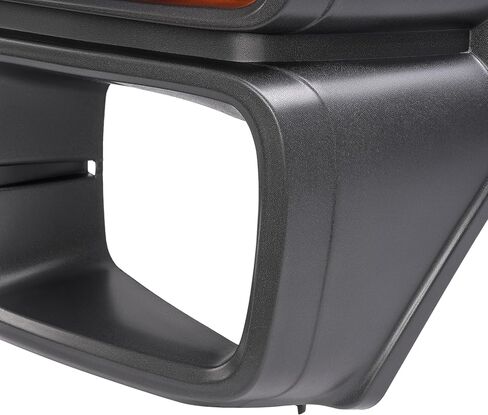 HECASA زوج حواف المصباح الأمامي مع ضوء إشارة الانعطاف متوافق مع 2008-2019 Ford E150 E250 E350 Super Duty Truck Pickup Headlamp Cover Door Bezel Trim Yellow Lens Black Bezel Left & Right Side in Saudi Arabia