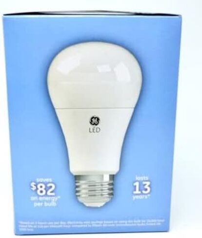 GE 60W 60 Watt استبدال ضوء النهار LED 12 حزمة، عكس الضوء، 800 لومن، A19 in Saudi Arabia
