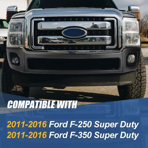 شريط الوجه المصد الأمامي من Auto Dynasty متوافق مع 2011-2016 Ford F-250 F-350 Super Duty، مع فتحة ضوء الضباب، أغطية نهاية غير ممتصة للصدمات، كروم مصقول in Saudi Arabia