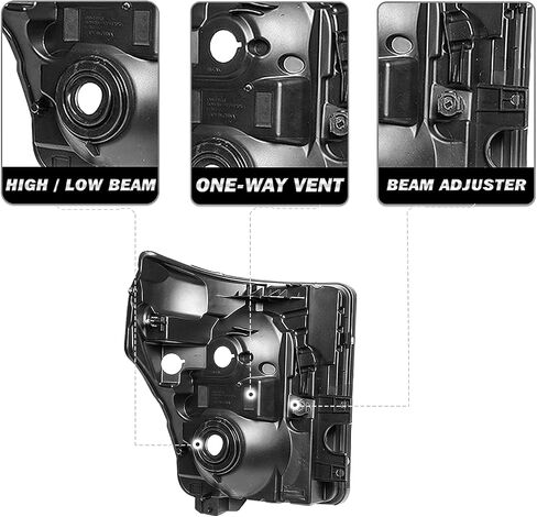 مجموعة المصابيح الأمامية متوافقة مع 2011-2016 Ford F-250 F-350 F-450 F-550 Super Duty Passenger Side in Saudi Arabia