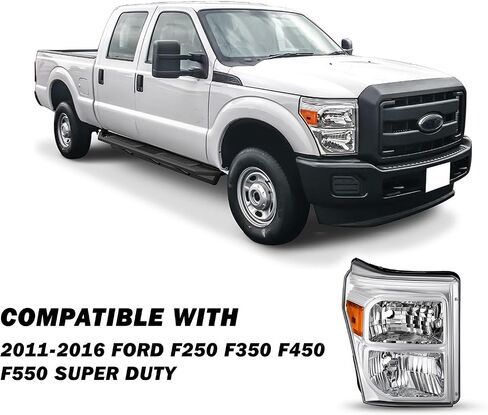 مجموعة المصابيح الأمامية متوافقة مع 2011-2016 Ford F-250 F-350 F-450 F-550 Super Duty Passenger Side in Saudi Arabia
