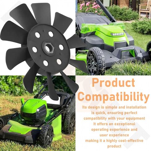 1A646083070 مروحة تبريد ناقل الحركة ذات 10 شفرات متوافقة مع Craftsman Cub Cadet MTD Tuff Torq Troy-Bilt Yard-Machine Bo-Lens Remington Ryobi Yardman 13A 13B LGT LGT RZT LTX 131 Series in Kuwait