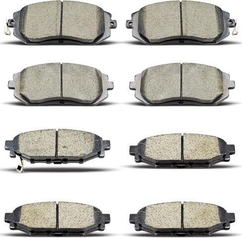 8PCS Front Rear Ceramic Brake Pads Replacement Kit Fits 2009-2013 for Subaru Forester,2008-2011 for Impreza,2005-2013 for Legacy, 2005-2013 for Outback (D929 D1114) in Saudi Arabia