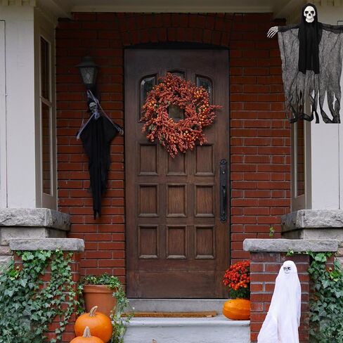 Small Hanging Halloween Grim Reaper, Haunted House Ghost Prop, Indoor and Outdoor Decoration, 33.37 Inches in Saudi Arabia