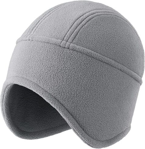 OZERO Mens Beanies for Winter: Thermal Thick Polar Fleece Soft Skull Cap Ski Hats - Earflaps Cycling Beanies for Men Women in Saudi Arabia