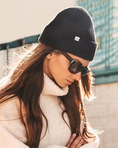 Hat Hut Wool Beanie Satin Lined Winter Hats Slouchy Beanie with Silk Lining Warm Wool Knit Ski Hat Cuffed Cap Women Men in Kuwait