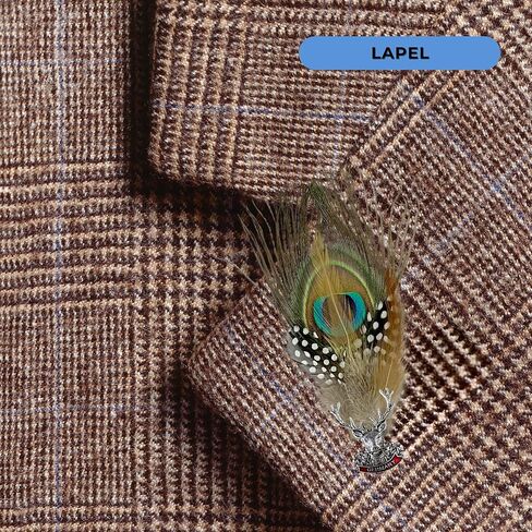 دبابيس قبعة مهرجان أكتوبر من الريش البافاري مع لمسات وسحر أيل جبال الألب - إكسسوار القبعة الألمانية لقبعات جبال الألب، أو أزياء مهرجان أكتوبر، أو فيدورا أو الزي الألماني التقليدي بواسطة Oktoberfest Haus in Kuwait