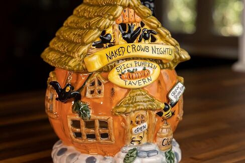 Blue Sky Clayworks Naked Crows Nightly Candle House, 7.50-inch Height, Multicolor, Harvest, Tabletops in Saudi Arabia