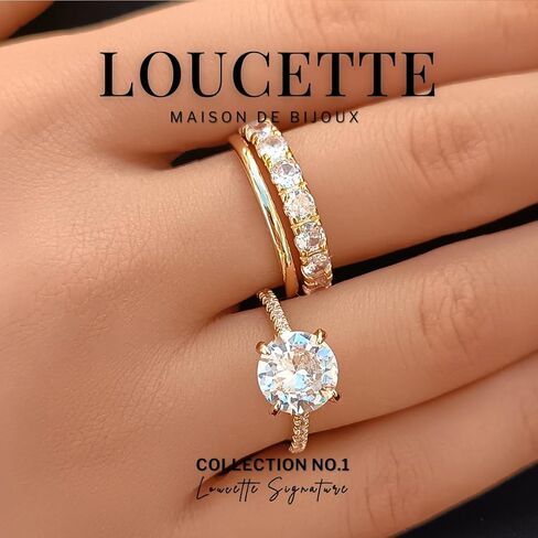 Stackable rings 14k Gold Plated Rings Set with Cubic Zirconia, non tarnish jewelry, Minimalist Gift for women, Gifts for mom, Birthday, Graduation, Cute jewelry, Wedding bands for women Love in Saudi Arabia