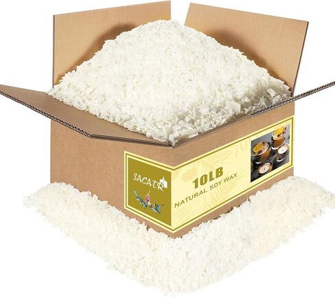 SACATR 5LB Soy Wax for Candle Making, 100% Soy Wax - Natural Candle Wax- No additives and Pure, Premium Quality Candle Wax for Candle Making in Saudi Arabia