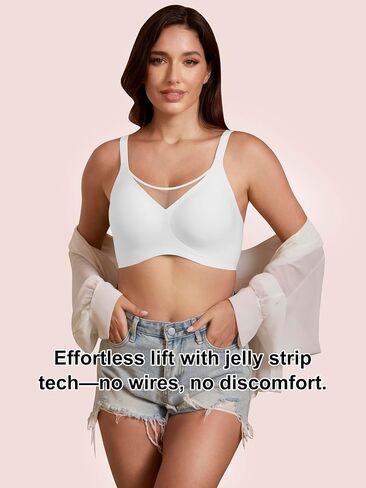 Push Up Bras for Women No Underwire V Mesh Seamless Comfortable Tshirt Bra Supportive Lift Bralette Everyday Bras in Saudi Arabia