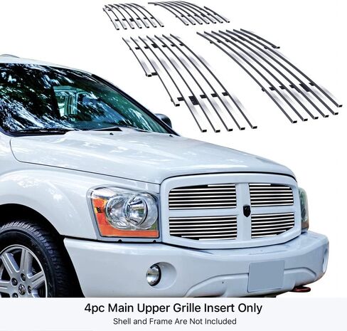 APS Compatible with Dodge Durango 2004-2006 Main Upper Chrome Billet Front Grill Grille Insert S18-A44466D in Saudi Arabia