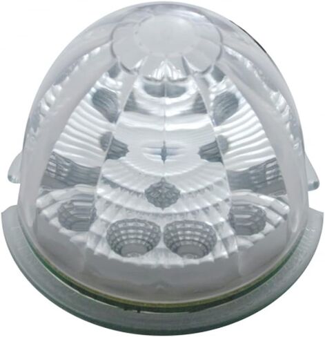 United Pacific 39351 Bright 17LED Reflector Watermelon Maze Cab Light, Polycarbonate Lens, Sealed Housing, DOT/SAE - Amber LED/Clear Lens - ONE Unit in Saudi Arabia