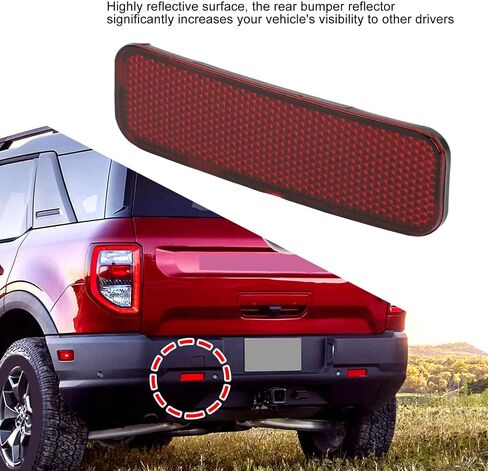 Rear Bumper Reflector Heat Resistant, Fits Bronco Sport 2021-2023, Highly Reflective for Enhanced Safety (Right M1PB 515C0 AA) in Kuwait