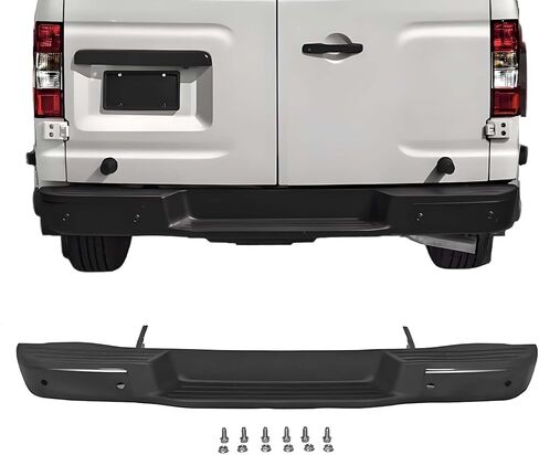 Rear Step Bumper Compatible with 2012-2021 Nissan NV1500 NV2500 NV3500 w/Sensor, Replace # NI1102159, Chrome in Saudi Arabia