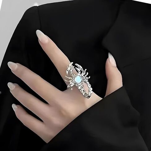 Scorpion Ring Adjustable Open Gothic Punk Scorpion Rings for Women Men in Saudi Arabia