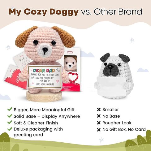 Gossby Positive Dog Crochet - هدية ملهمة للنساء والرجال - شكرًا لك على كونك جزءًا من المخالب - عيد الميلاد، عيد الميلاد، تقدير، شكرًا لك، هدية لمحبي الكلاب، زميل العمل، الأخت، الصديق، المعلم in Kuwait