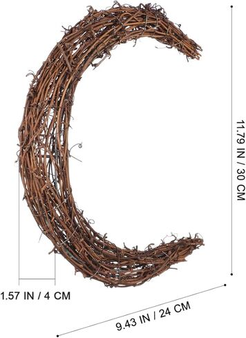 DOITOOL Moon Wreath - Natural Grapevine Crescent Moon Wreath Making Supplies in Kuwait