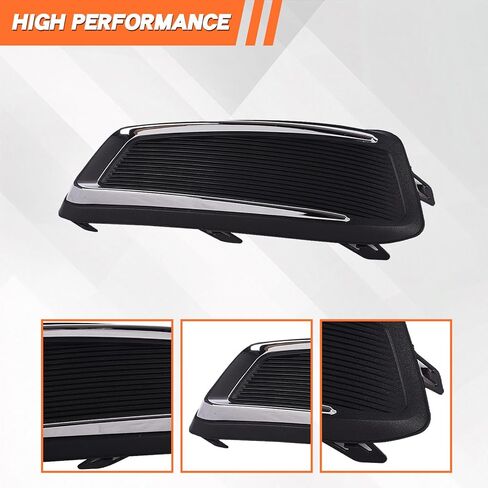غطاء ضوء الضباب JX RACING متوافق مع 2014-2020 Chevy Impala LT LS LTZ غطاء مصباح الضباب الأمامي جانب الركاب الجانب الأيمن للسائق الجانب الأيسر من البلاستيك الكروم والأسود 22738853 GM1038145 GM1039145 in Kuwait