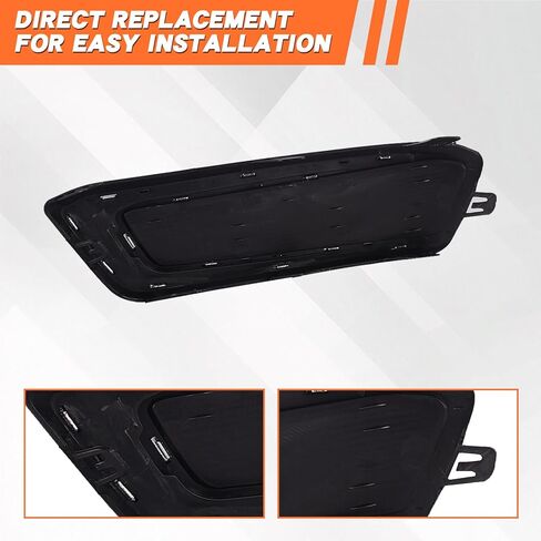 غطاء ضوء الضباب JX RACING متوافق مع 2014-2020 Chevy Impala LT LS LTZ غطاء مصباح الضباب الأمامي جانب الركاب الجانب الأيمن للسائق الجانب الأيسر من البلاستيك الكروم والأسود 22738853 GM1038145 GM1039145 in Kuwait