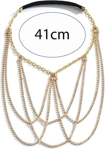 Sexy Rhinestone Tassel Leg Body Chain Jewelry,Crystal Leg Thigh Chain Bikini Multi-layered Festival Rhinestone Thigh Chain Accessory Jewelry for Women in Saudi Arabia