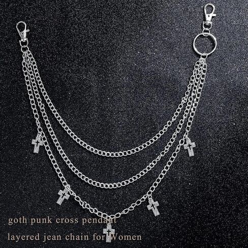 Abien Pants Chain for Women Men Silver Layered Jean Trouser Chain Punk Pocket Chains Body Jewelry Accessories in Saudi Arabia