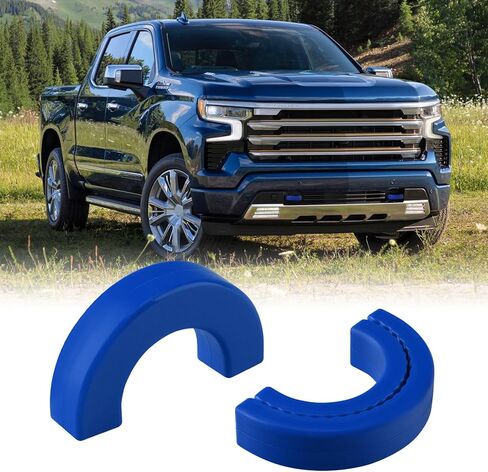 Tow Hook Covers Fit for Chevy Silverado 1500 2007-2024, Hitch Cover Front Customized Car Tow Hooks Compatible with Chevrolet Silverado 1500 Accessories 2007-2024 (Blue) in Kuwait