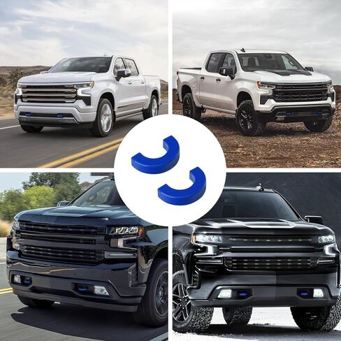 Tow Hook Covers Fit for Chevy Silverado 1500 2007-2024, Hitch Cover Front Customized Car Tow Hooks Compatible with Chevrolet Silverado 1500 Accessories 2007-2024 (Blue) in Kuwait