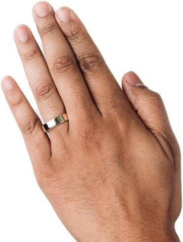 925 Sterling Silver Rings for Women Men Stackable Statement 18K White Gold Plated Thin Plain Thumb Ring Wedding Band Ring in Saudi Arabia