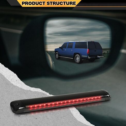 ضوء الفرامل الثالث LED متوافق مع Chevy Blazer 1994-2005/Suburban Yukon 1992-2004/Fit GMC Jimmy 1994-2001 عدسات دخانية سوداء in Saudi Arabia