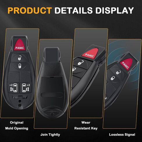 2 X Keyless Entry Remote Key Fob for Dodge Grand Caravan for Chrysler Town & Country for Jeep Commander for Dodge Ram 2500 3500 2008-2016 M3N5WY783XF IYZ-C01CF 05026197ADF-433Mhz in Saudi Arabia