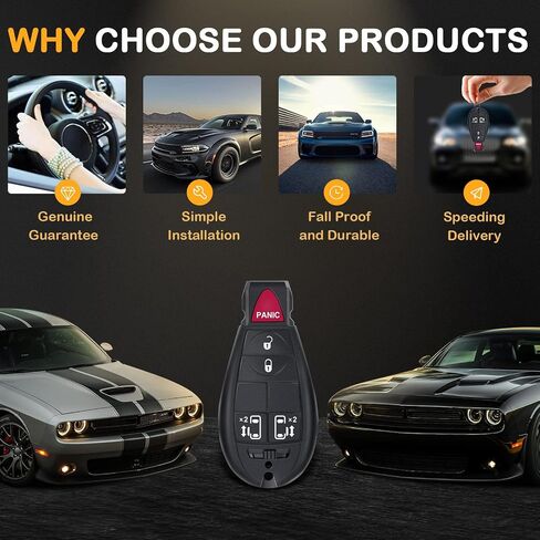 2 X Keyless Entry Remote Key Fob for Dodge Grand Caravan for Chrysler Town & Country for Jeep Commander for Dodge Ram 2500 3500 2008-2016 M3N5WY783XF IYZ-C01CF 05026197ADF-433Mhz in Saudi Arabia