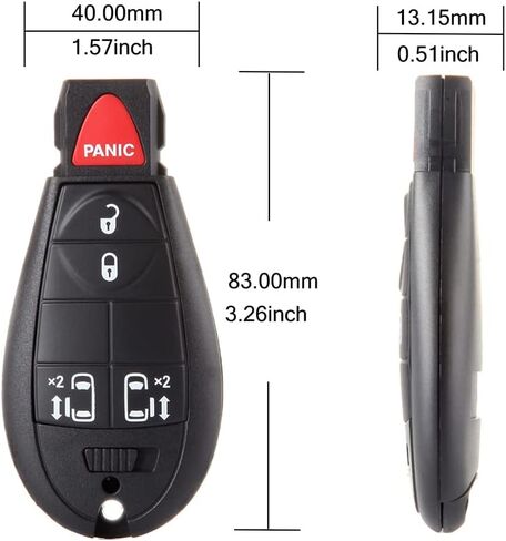 2 X Keyless Entry Remote Key Fob for Dodge Grand Caravan for Chrysler Town & Country for Jeep Commander for Dodge Ram 2500 3500 2008-2016 M3N5WY783XF IYZ-C01CF 05026197ADF-433Mhz in Saudi Arabia