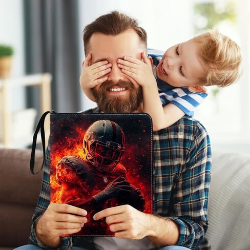 Football Card Binder, 2024 Sports Trading Card with Sleeves Holder Album, 900 Pockets Rugby Card Holder Sheets Display Storage Protectors for Collectors Boys and Girls Gift in Kuwait