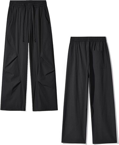 Kisswow Womens Cargo Pants Streetwear Women Y2k Bottoms Track Parachute Pants Woman Lightweight Cute Joggers for Women in Kuwait