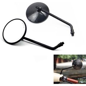 دراجة نارية مرآة جانبية 4 ''مرآة محدبة الرؤية الخلفية مرايا مستديرة 10 مللي متر للدراجات النارية سكوتر دراجة كهربائية-(فضية) in Kuwait